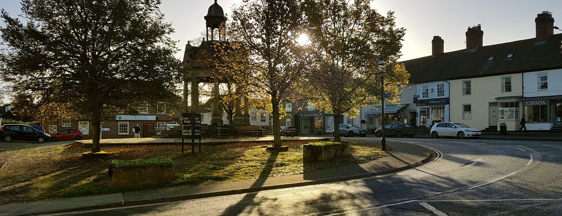 Boroughbridge Marketplace autumn morning