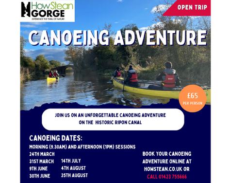 Canoeing Adventure along the Historic Ripon Canal