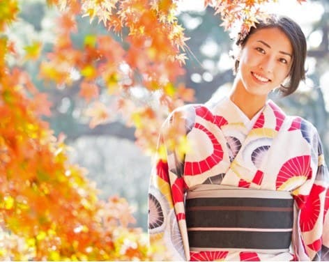 Extract Japanese Shop japanese kimono with autumn flowers 440087080