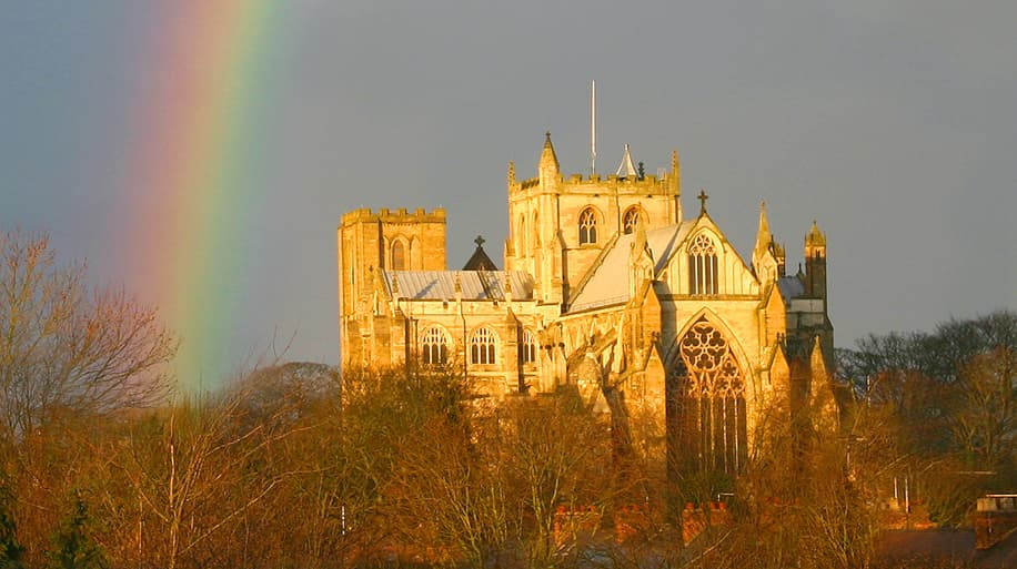 Ripon Cathedral with rainbow Ripon City Council 1029955828