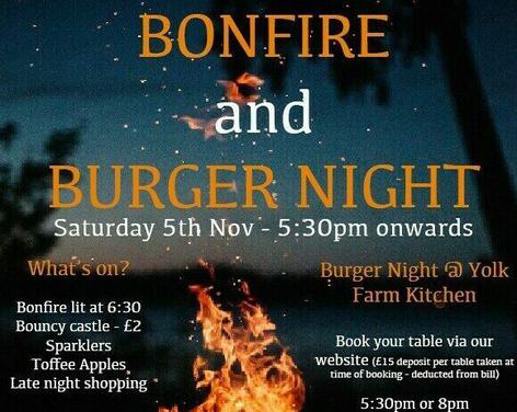 Yolk Farm Bonfire and Burger Night