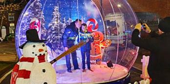 Snow Globe in Ripon City Centre