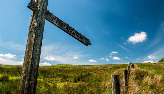 Content AONB Moors angram sign