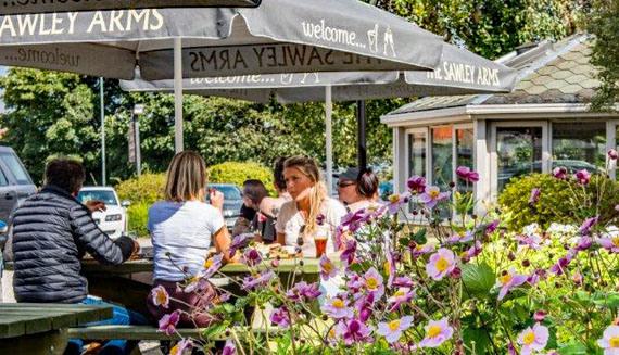 Content Beer Garden Sawley Arms