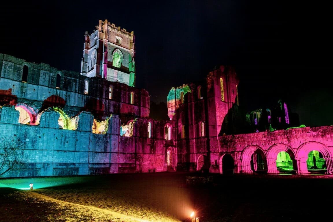 Music And Lights Fountains Abbey Outside Medium JPEG