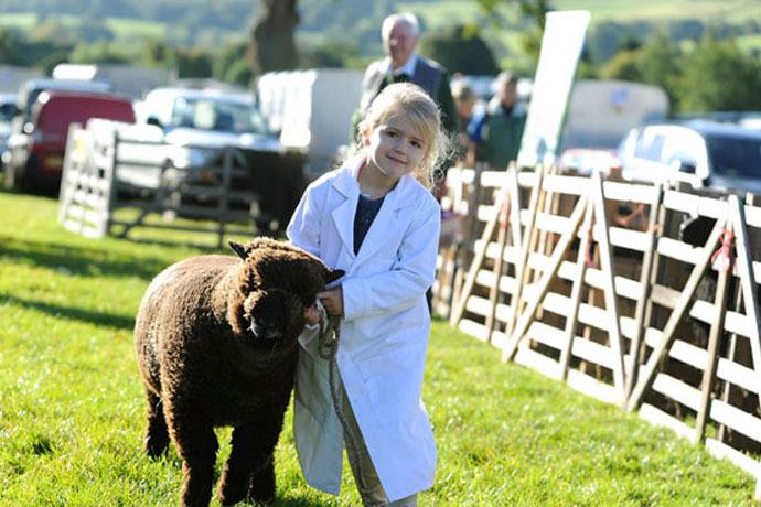 Nidderdale Show girl with lamb