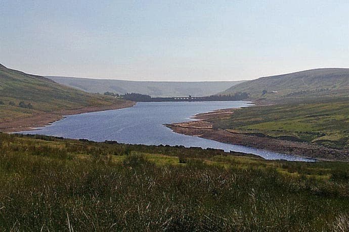 Scar House Reservoir over the water content